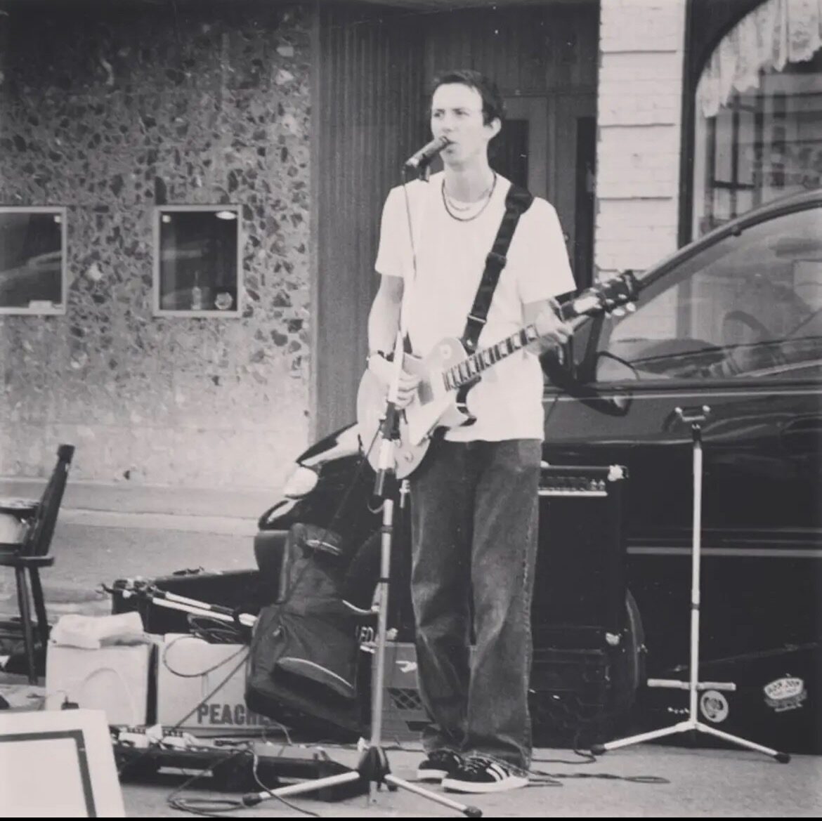 Shoegazer playing on Front Street, Strathroy
